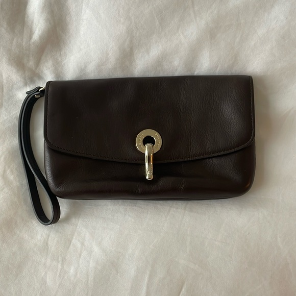 Kate Spade Chocolate Brown Wristlet/Clutch - Picture 1 of 4